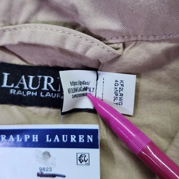 Ralph Lauren Featherweight Twill Field Jacket‎ Khaki Floral Embroidery M NWT - Picture 8 of 16